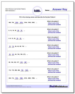 More Fibonacci-Like Number Patterns /worksheets/number-patterns.html Worksheet