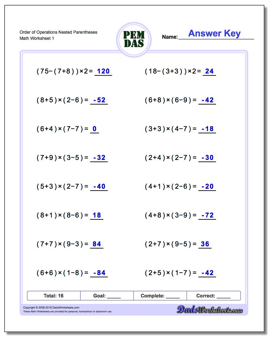 Order of Operations