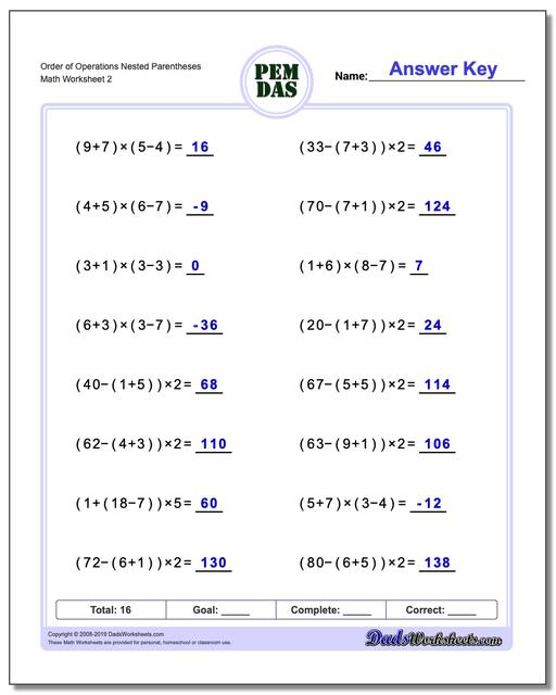Order of Operations