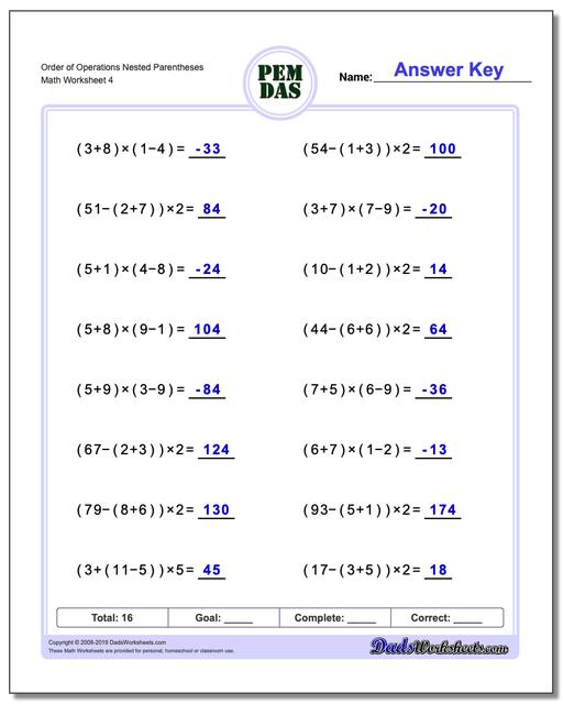 Order of Operations