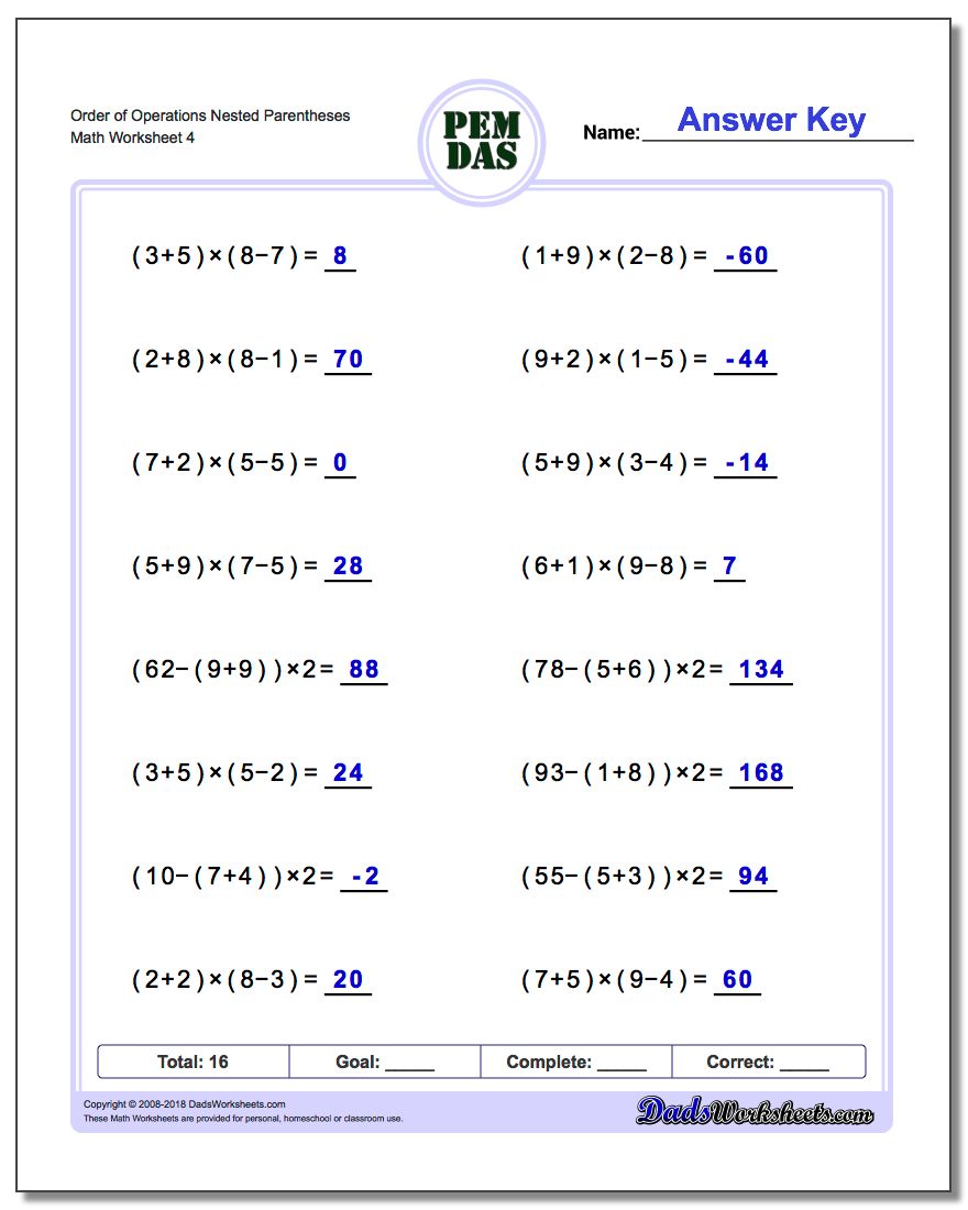 Order of Operations