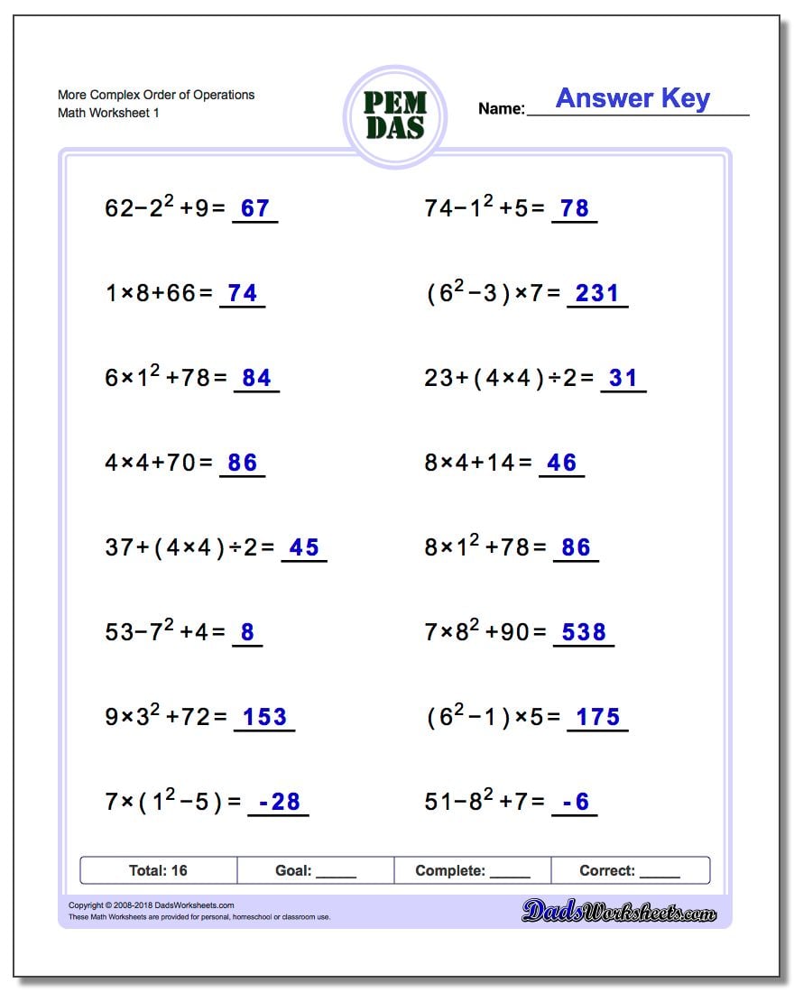 Order of Operations