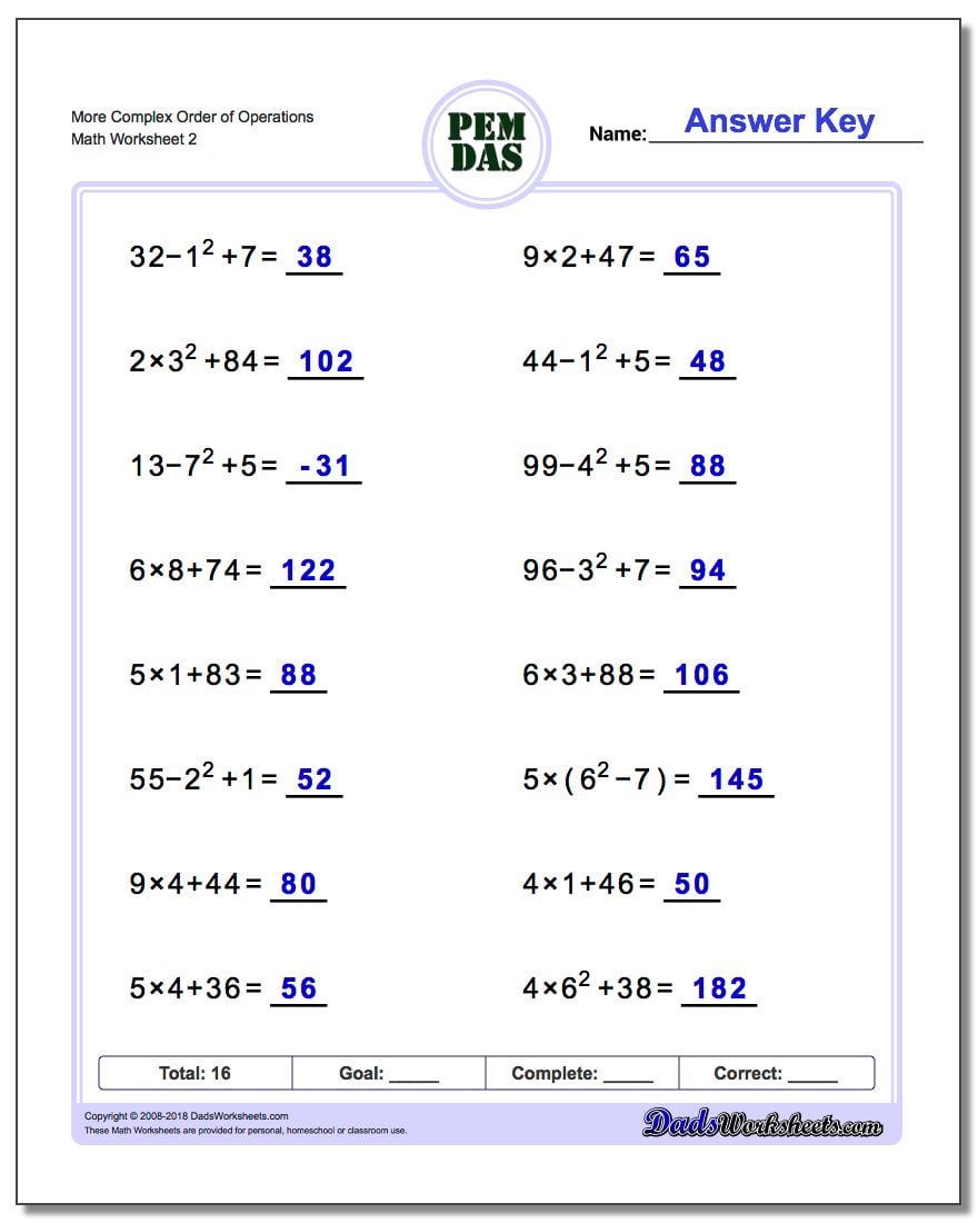 Order of Operations Order of Operations