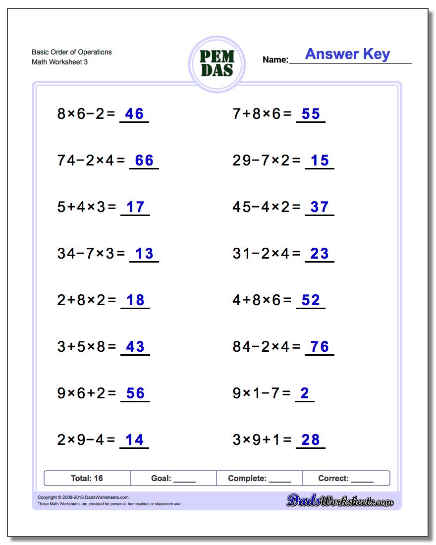 Order of Operations