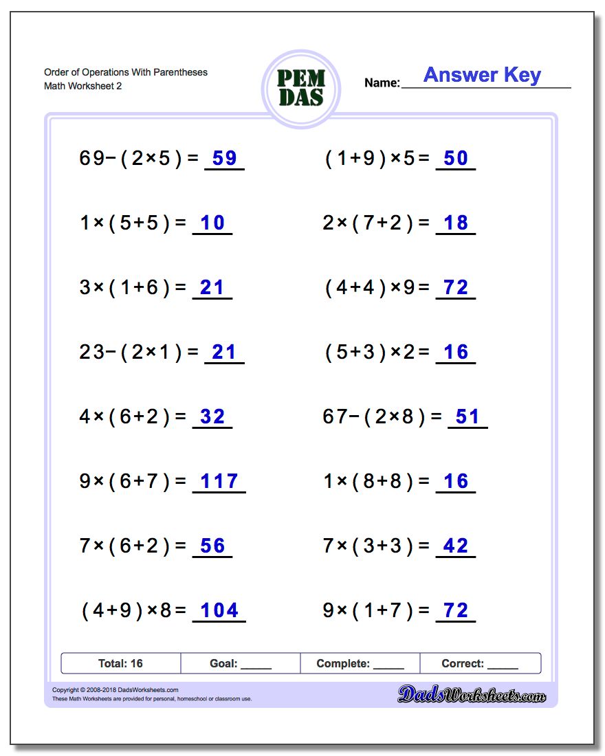 Order of Operations