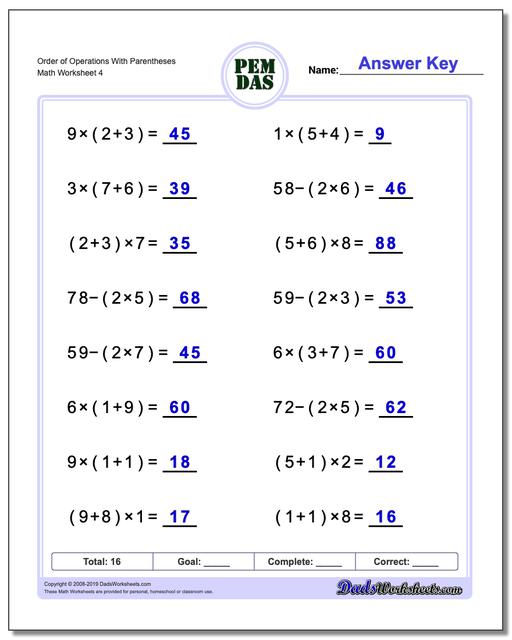 Order of Operations