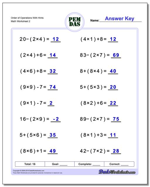 Order of Operations
