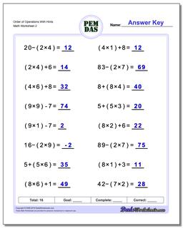 Order of Operations