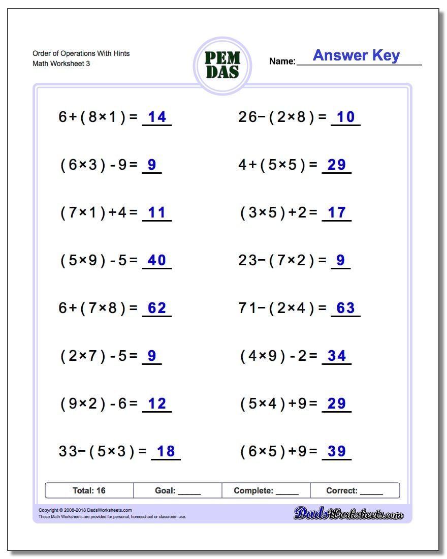 Order of Operations