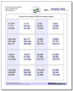 Even More Complex Numbers in Least to Greatest Order /worksheets/ordering-numbers.html Worksheet