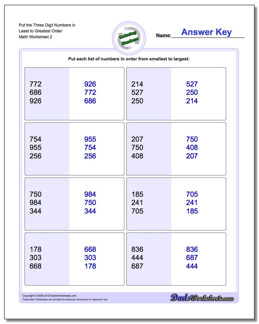 order-numbers-from-least-to-greatest-worksheet