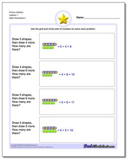 Picture Addition Worksheet Addition 1