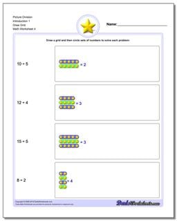 Picture Division Worksheet Introduction 1 Draw Grid