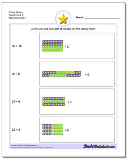 Picture Division Worksheet Random Grid 2