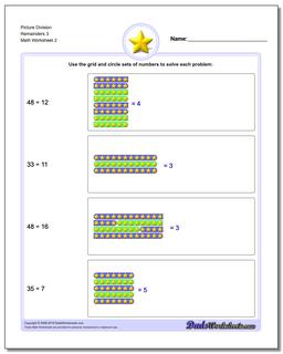 Picture Division Worksheet Remainders 3 /worksheets/picture-math-division.html