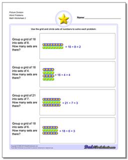 Picture Division Worksheet Word Problems Worksheet /worksheets/picture-math-division.html
