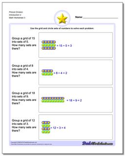 Picture Division Worksheet Introduction 2