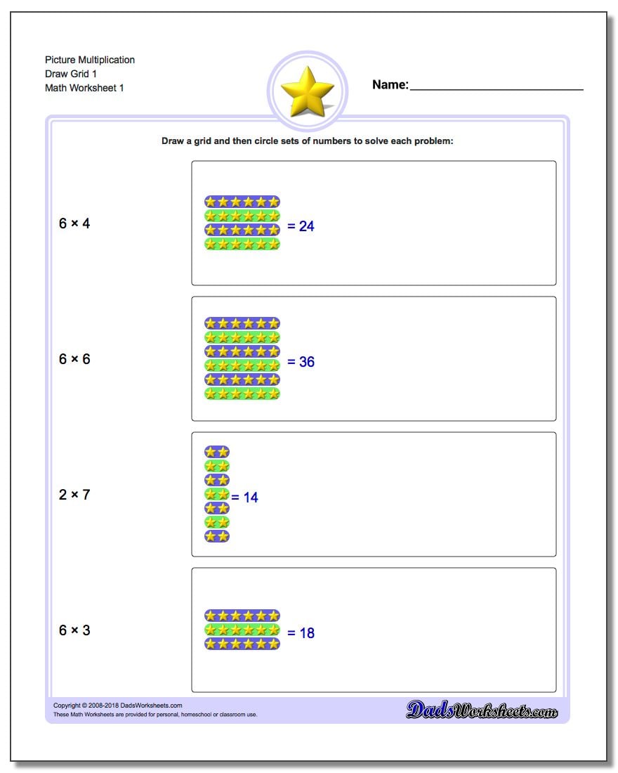 Multiplication Draw Grid