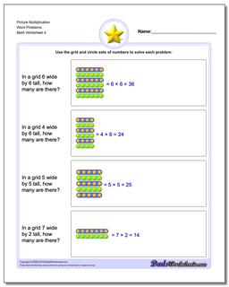 Picture Multiplication Worksheet Word Problems Worksheet