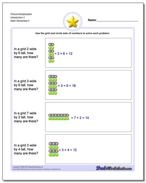 Multiplication Picture Word Problems