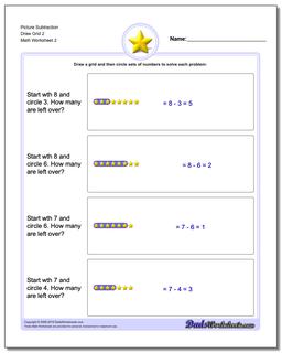 Picture Math Subtraction