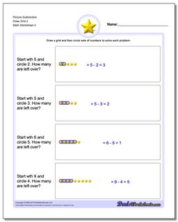 Picture Math Subtraction