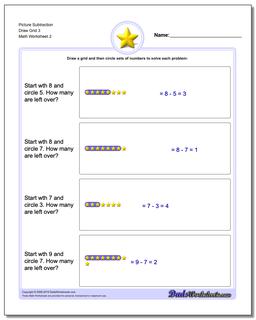 Picture Math Subtraction