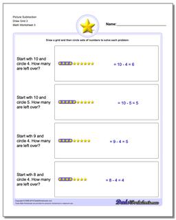 Picture Math Subtraction