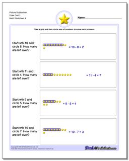 Picture Math Subtraction