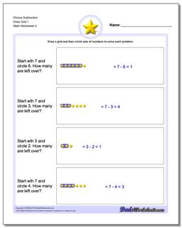 Picture Math Subtraction