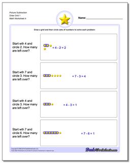 Picture Math Subtraction