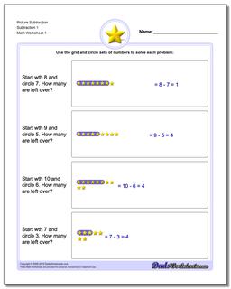 Picture Math Subtraction