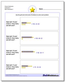 Picture Math Subtraction