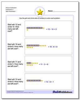 Picture Math Subtraction