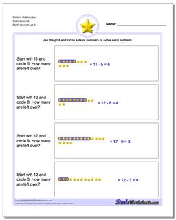 Picture Subtraction Worksheet Subtraction 2