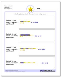 Picture Math Subtraction