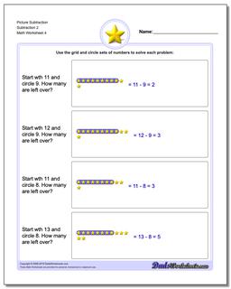 Picture Math Subtraction