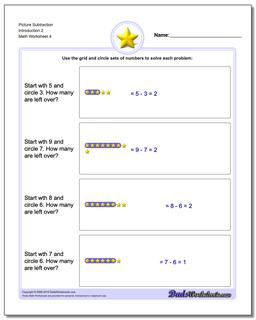 Picture Math Subtraction