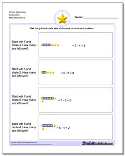 Picture Math Subtraction