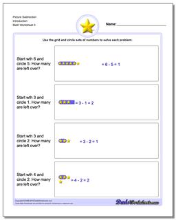 Picture Math Subtraction