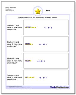 Picture Math Subtraction