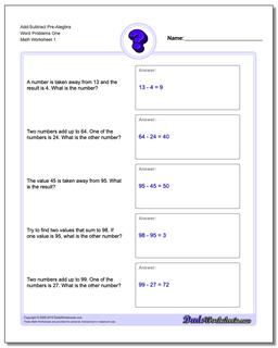 Pre-Algebra Word Problems