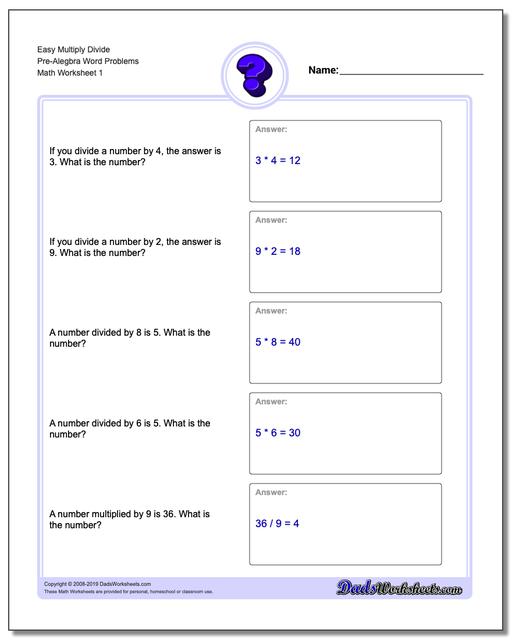 Pre Algebra Formula Chart