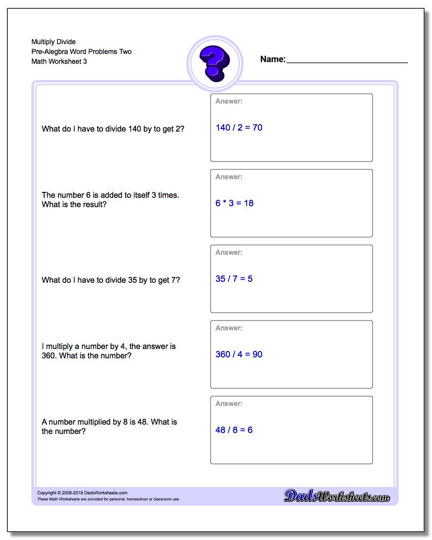 Solving Equations Real World Problems Worksheet