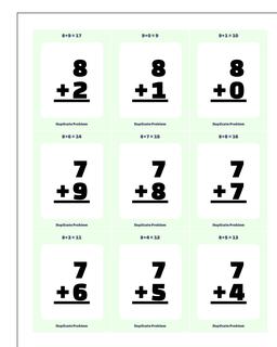 Addition Worksheet Flashcards 2