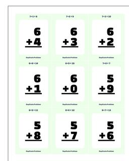 Addition Worksheet Flashcards 2