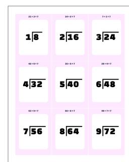 Division Worksheet Flashcards 1