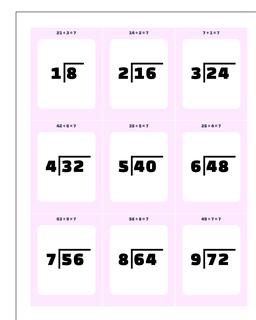 Division Worksheet Flashcards 1