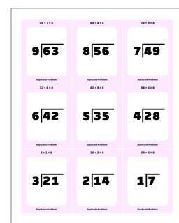 Division Worksheet Flashcards 2 /worksheets/printable-flash-cards.html