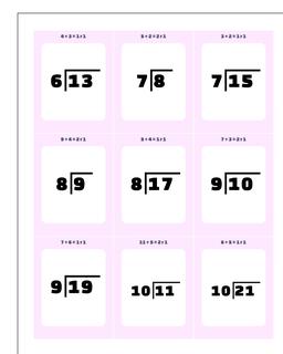 Division Remainder Flashcards Printable Flash Cards